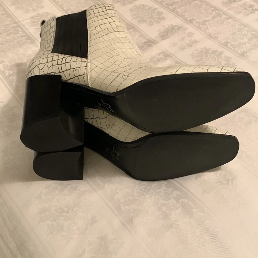 Mark Fisher LTD Taline Croc-Embossed SZ 11 Leather Booties Rodeo Western - Picture 10 of 14